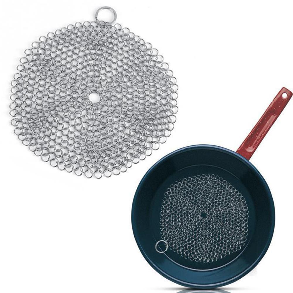 Stainless Steel Cast Iron Chainmail Scrubber