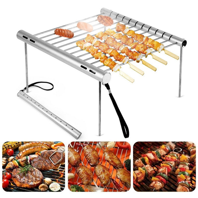 Portable Folding Stainless Steel Barbecue Grill